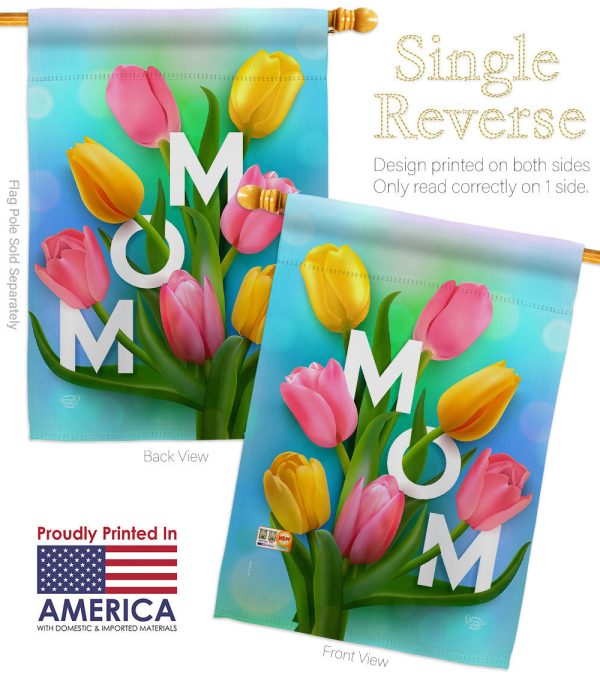 Happy Mom s Day - Mother s Day Summer Vertical Impressions Decorative Flags HG192367 Made In USA Cheap - Image 3