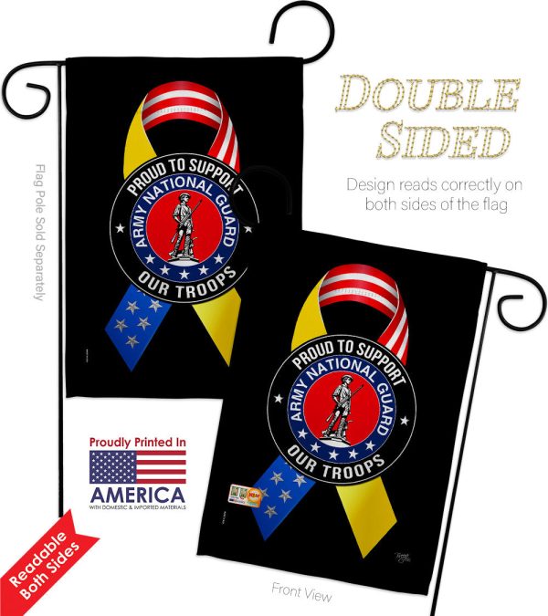 Support Army National Guard Troops - Military Americana Vertical Impressions Decorative Flags HG108658 Made In USA Hot on Sale - Image 4