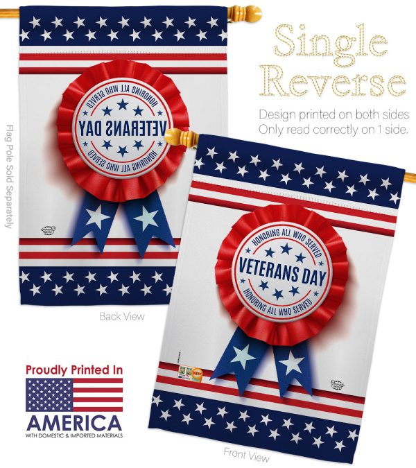 Veterans Day - Military Americana Vertical Impressions Decorative Flags HG192329 Made In USA Online - Image 3