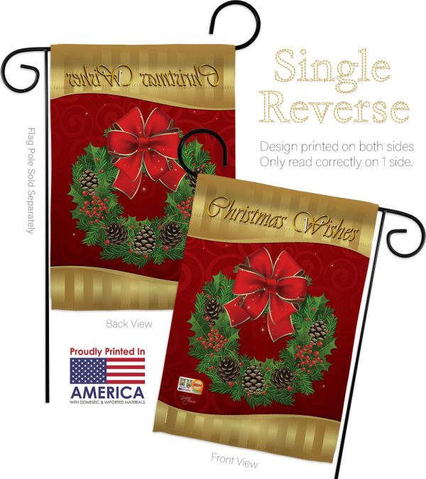 Christmas Wishes - Christmas Winter Vertical Impressions Decorative Flags HG114078 Imported Supply - Image 5