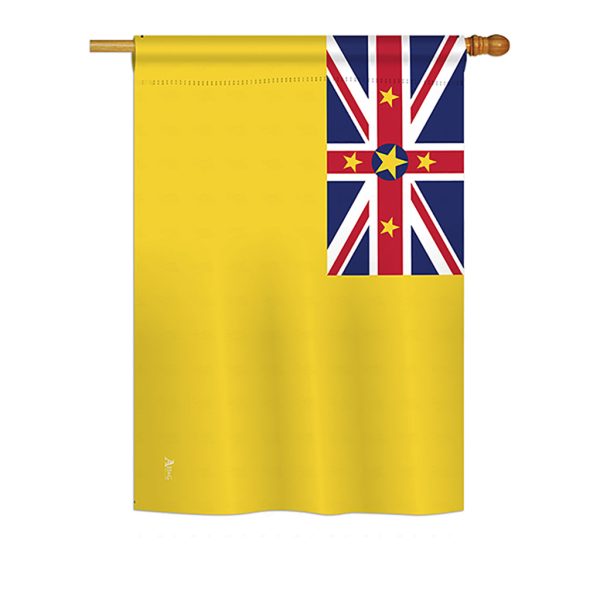 Niue - Nationality Flags of the World Vertical Impressions Decorative Flags HG140172 Printed In USA For Sale - Image 4
