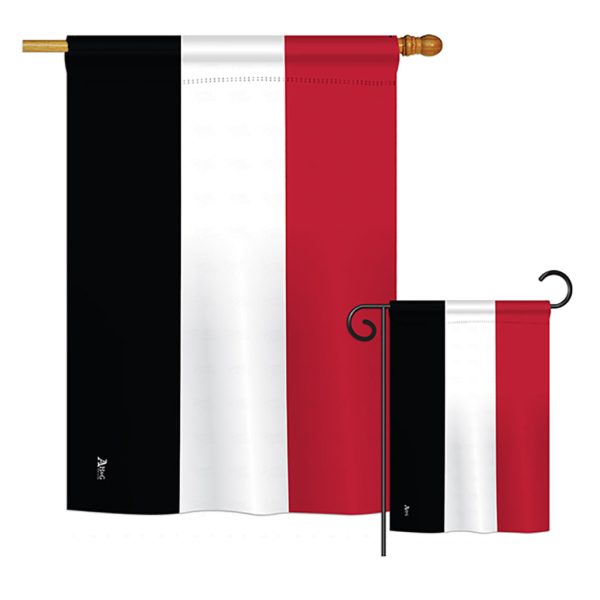 Yemen - Nationality Flags of the World Vertical Impressions Decorative Flags HG140257 Printed In USA Online - Image 2