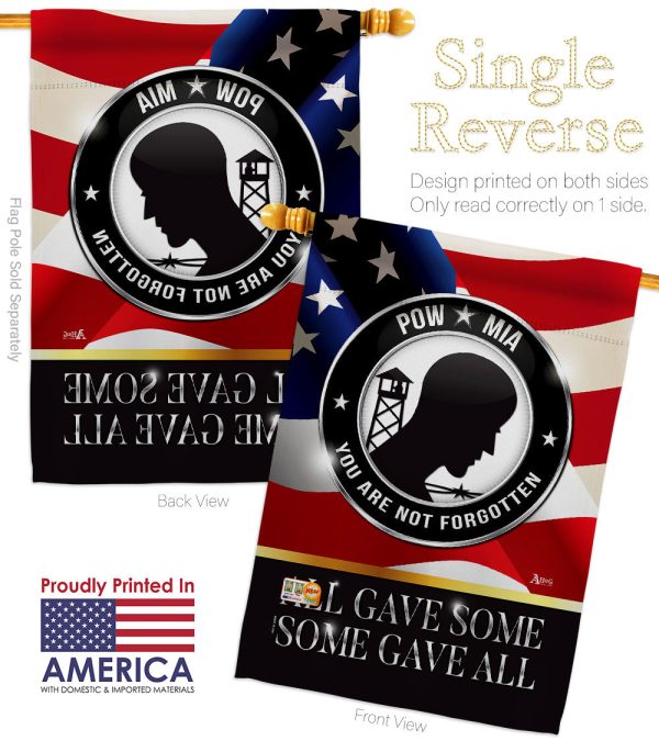 Not Forgotten POW MIA - Military Americana Vertical Impressions Decorative Flags HG140000 Made In USA Fashion - Image 3