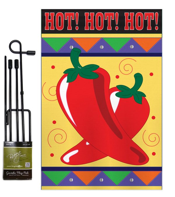 Chili Hot - Vegetable Food Vertical Applique Decorative Flags HG117020 Hot on Sale - Image 4