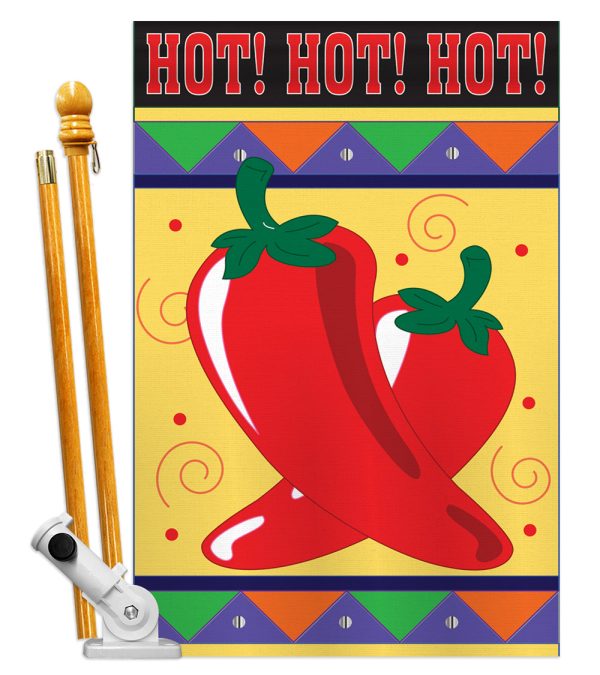 Chili Hot - Vegetable Food Vertical Applique Decorative Flags HG117020 Hot on Sale - Image 5