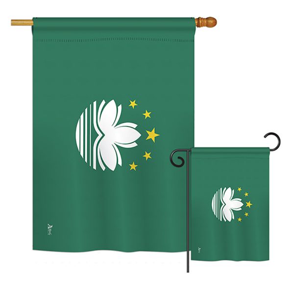 Macao - Nationality Flags of the World Vertical Impressions Decorative Flags HG140141 Printed In USA Fashion