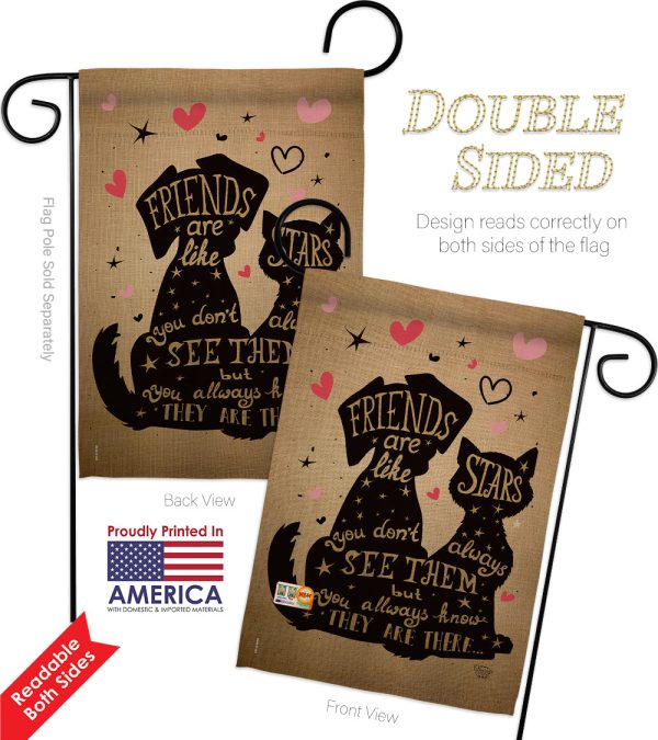 Friends are like Stars - Pets Nature Vertical Impressions Decorative Flags HG191085 Made In USA Supply - Image 4
