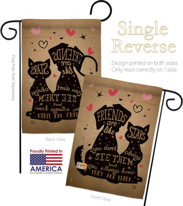 Friends are like Stars - Pets Nature Vertical Impressions Decorative Flags HG191085 Made In USA Supply - Image 5