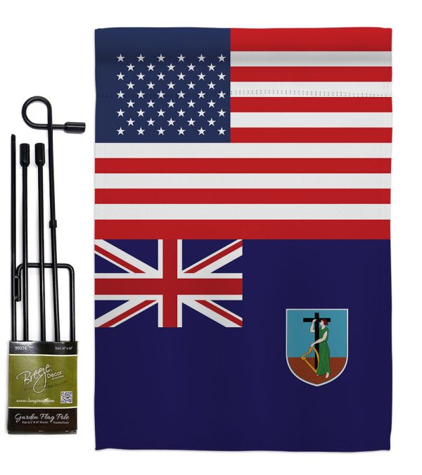 Montserrat US Friendship - Nationality Flags of the World Vertical Impressions Decorative Flags HG140456 Made In USA Cheap - Image 3