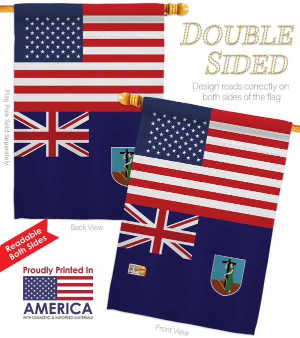 Montserrat US Friendship - Nationality Flags of the World Vertical Impressions Decorative Flags HG140456 Made In USA Cheap - Image 5