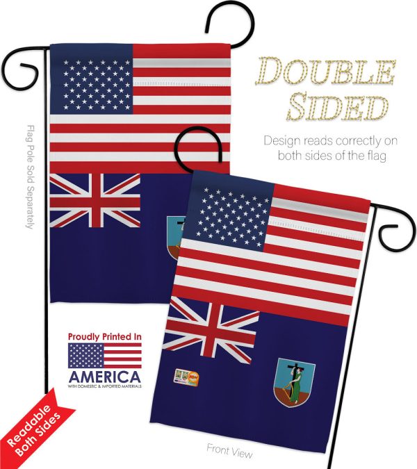 Montserrat US Friendship - Nationality Flags of the World Vertical Impressions Decorative Flags HG140456 Made In USA Cheap - Image 2