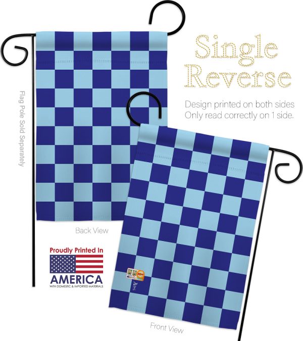 Blue Checker - Merchant Special Occasion Vertical Impressions Decorative Flags HG140823 Made In USA Fashion - Image 5